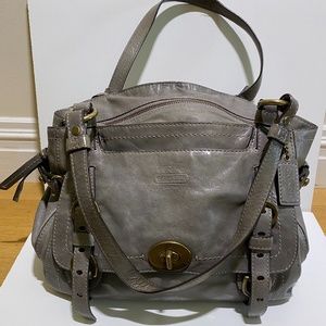 COACH Legacy Satchel E0893-12705 Gray Leather